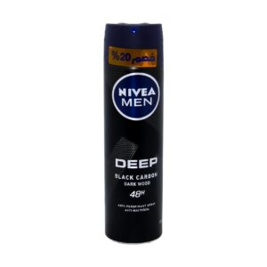 Nivea Deep Black  F/M Spray 150 Ml 20% Off
