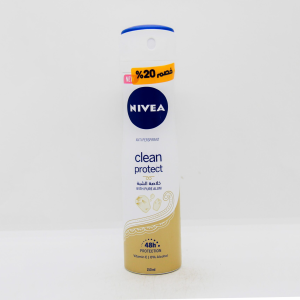 Nivea Clean Prot Alum F/W Spray 150Ml 20% Off