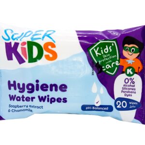 Super Kids 20 Water Wipes